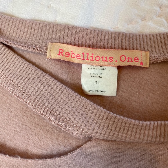 Rebellious One XL Distressed Sweatshirt - Picture 3 of 5